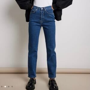 NAKD Size 6 Button Fly Straight High Rise Jeans‎ Blue Denim Their Size 34